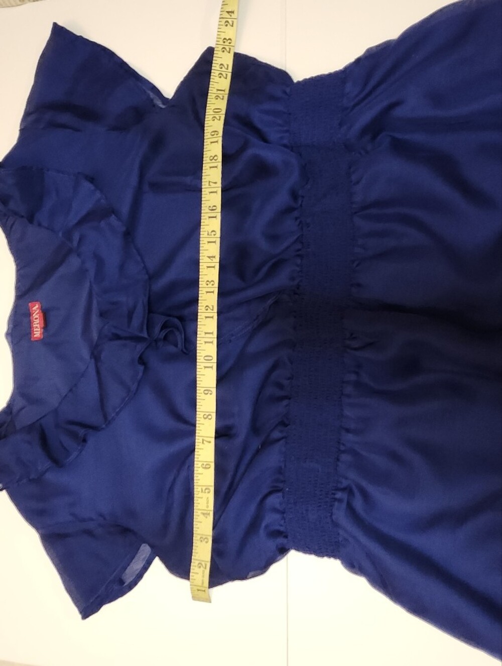 Merona Royal Blue Ruffle-Trim Midi Dress - Picture 7 of 8